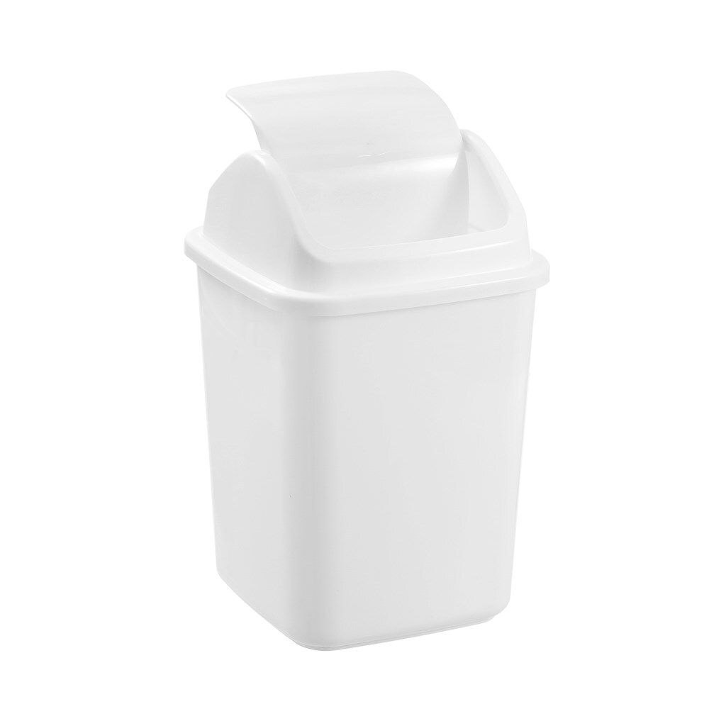 4PK Boxsweden 8L/33cm Swing Top Bin Trash Container - White