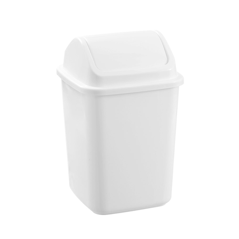 4PK Boxsweden 8L/33cm Swing Top Bin Trash Container - White