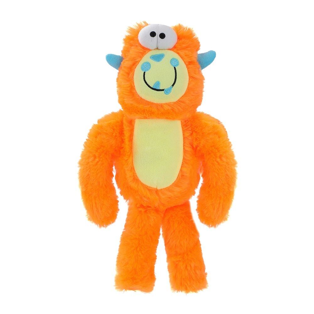 4PK Paws & Claws Monster Ziggle Soft Plush Pet/Dog Toy 34cm Assorted