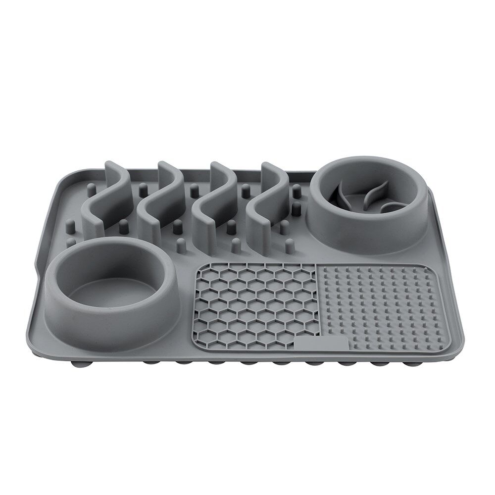 6PK Paws & Claws Pet Slow Feeding Mat 40x30x5cm for Wet and Dry Food Assorted