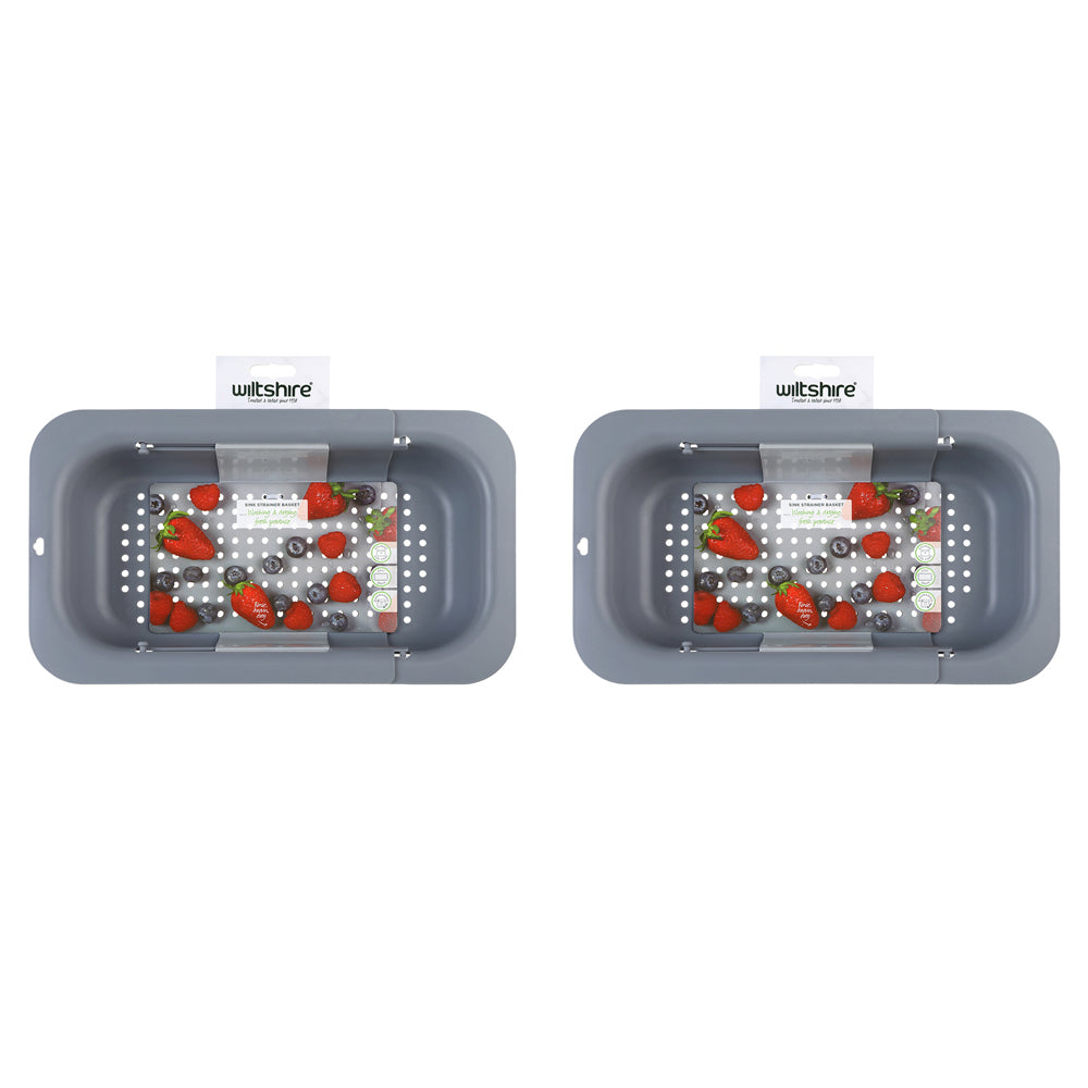 2PK Wiltshire Expandable Multi-Purpose Sink Strainer Basket