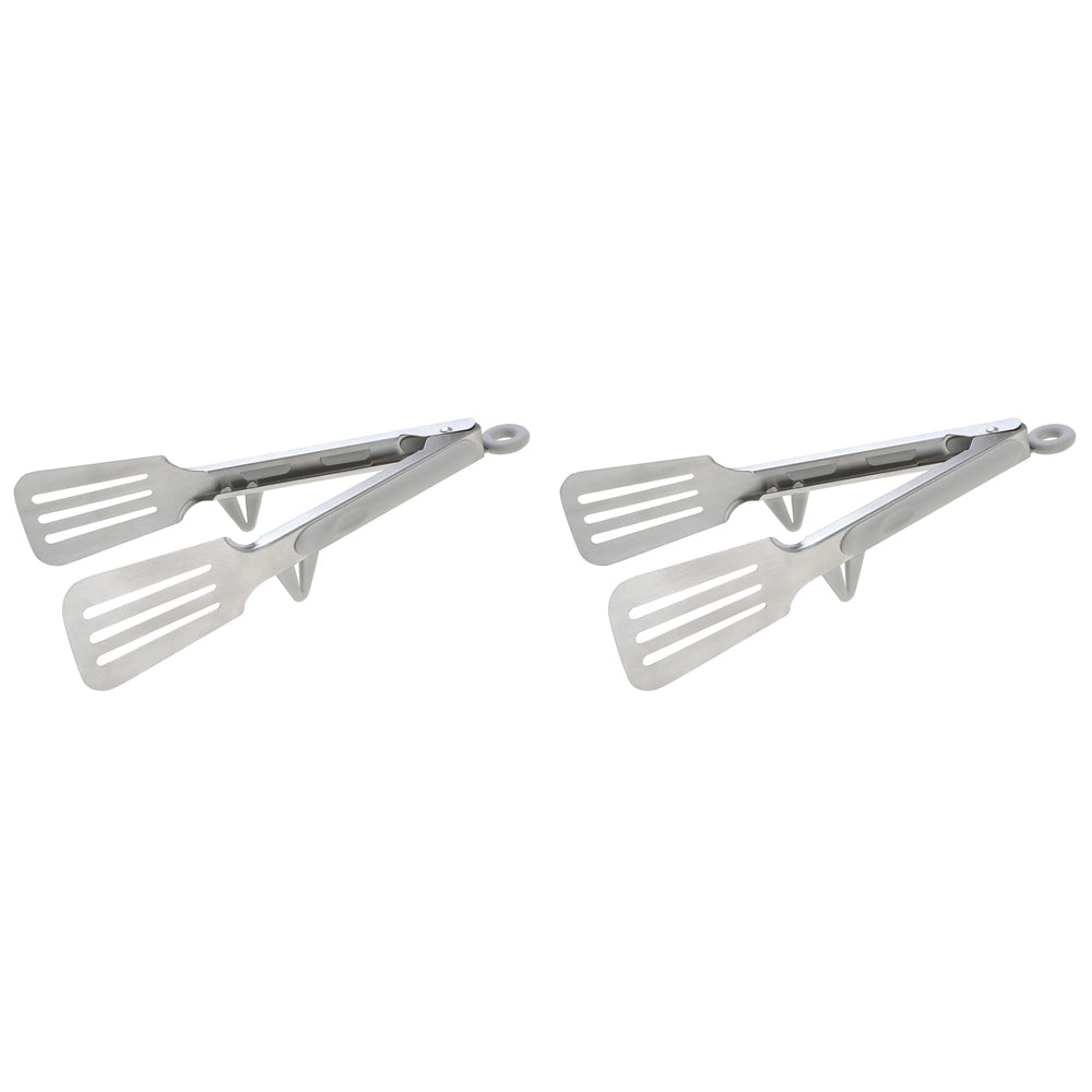 2PK Wiltshire Soft Grip Handle Slotted Stainless Steel Turner Tong 23cm