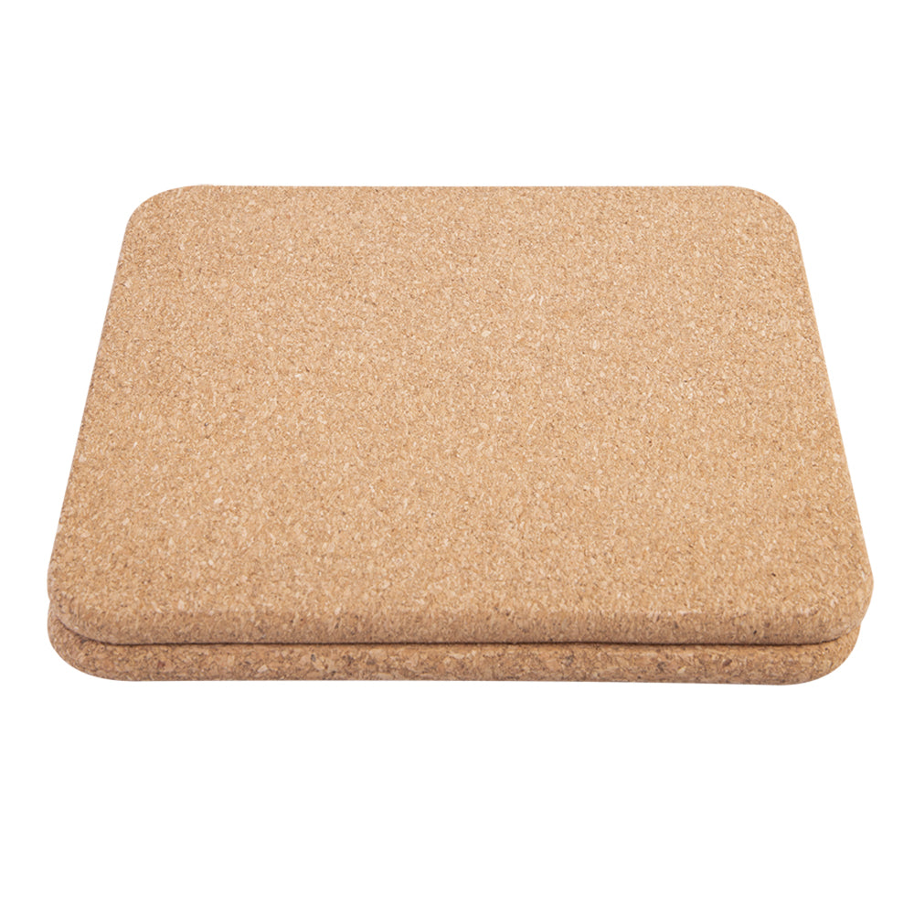 3x 2pc Appetito Square Cork Trivets 20x20cm Home Kitchen Cooking