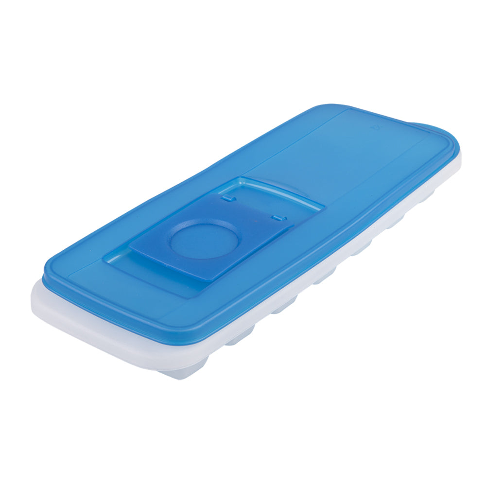 6PK Appetito Ice Cube Tray w/ Pour-Through Lid Home Bar Blue