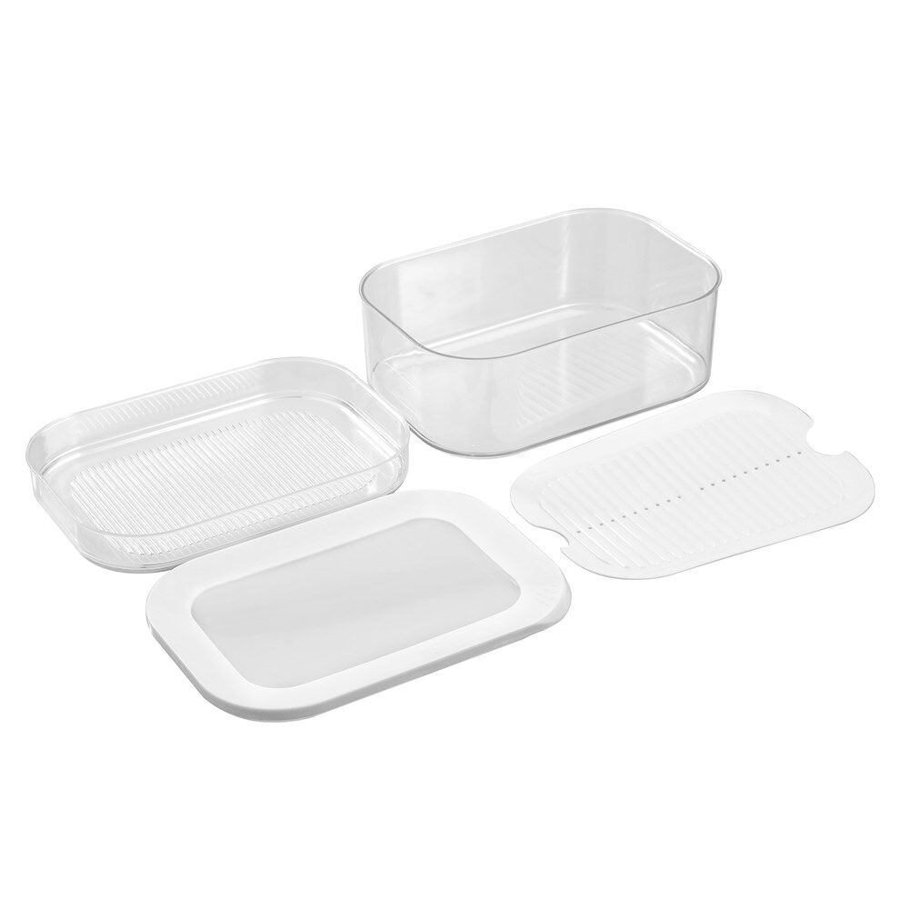 12PK Lemon & Lime Fresh Seal 2 Section Fridge Food Storer 750ml+2.250ml