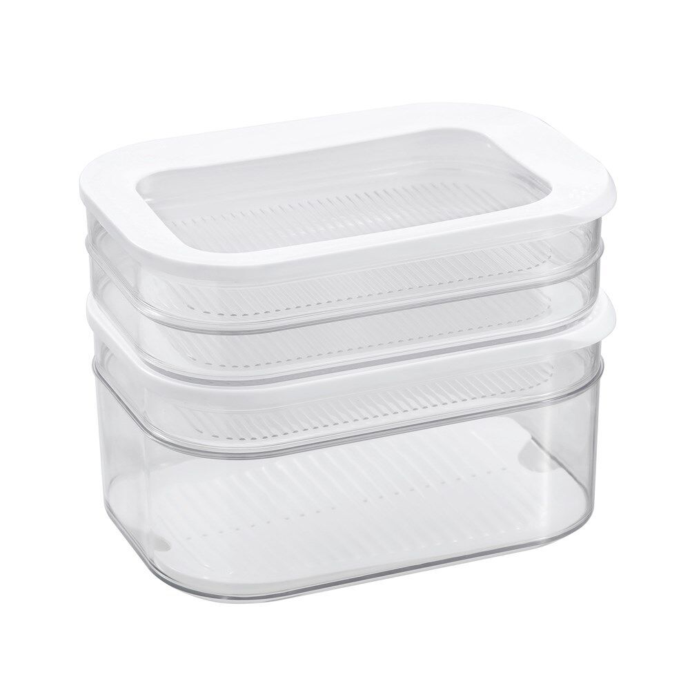 12PK Lemon & Lime Fresh Seal 2 Section Fridge Food Storer 750ml+2.250ml