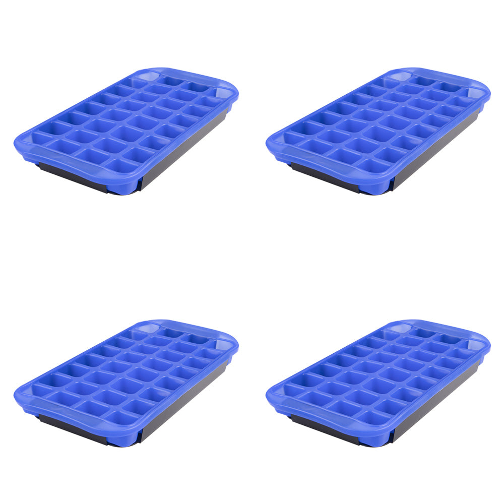 4PK Appetito Flexible Jumbo Ice Cube Tray Home Kitchen Accessory Blue