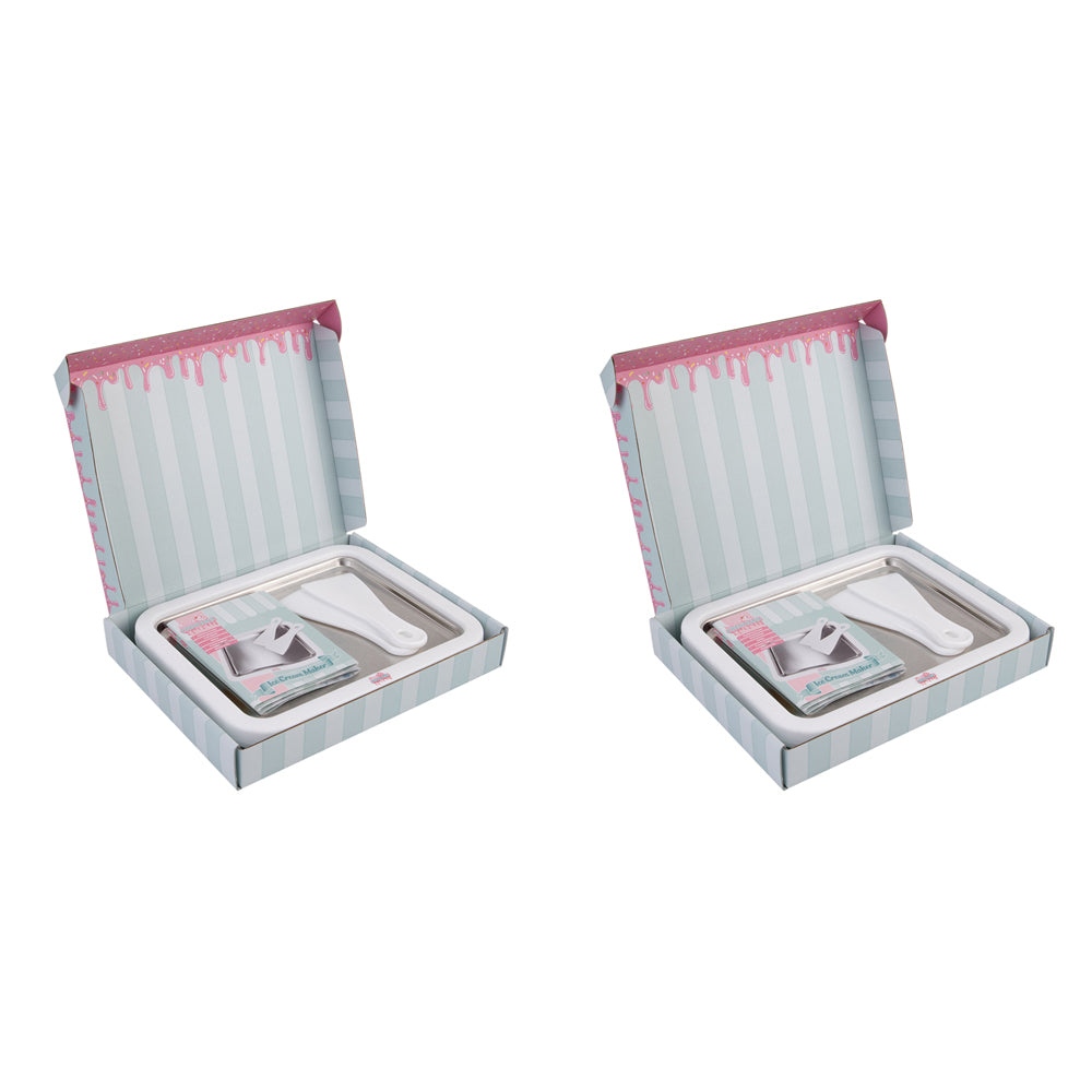 2PK Sweet Creations Stainless Steel Ice Cream Maker - White