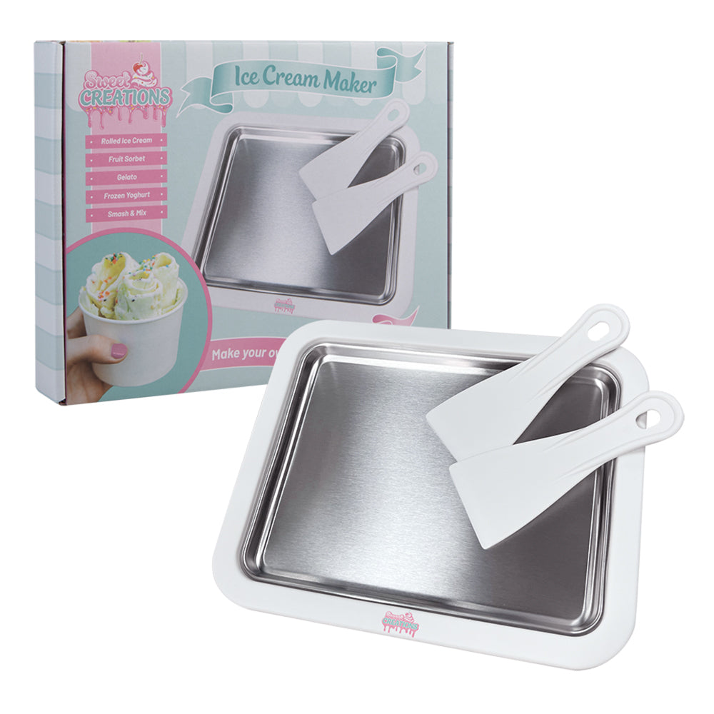 2PK Sweet Creations Stainless Steel Ice Cream Maker - White