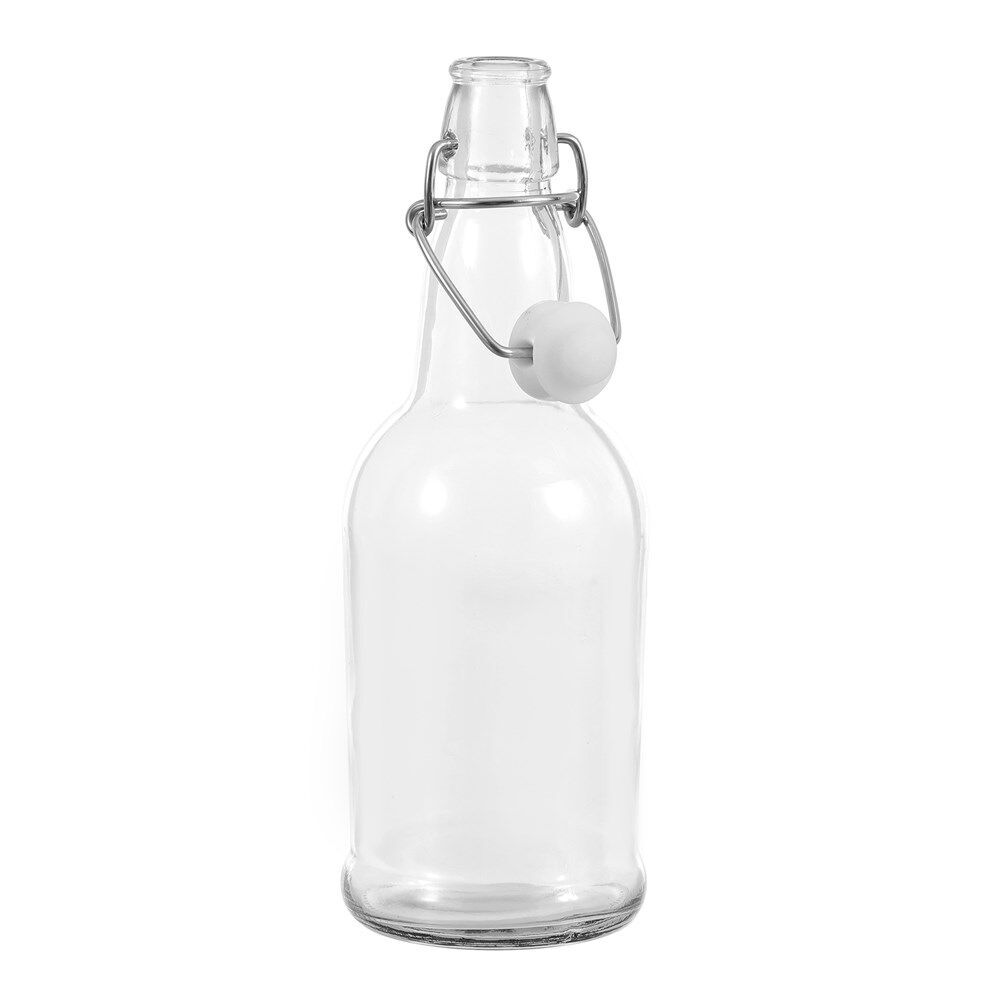 24PK Lemon & Lime Secure Glass Air-Tight Clip Lid Bottle 500ml