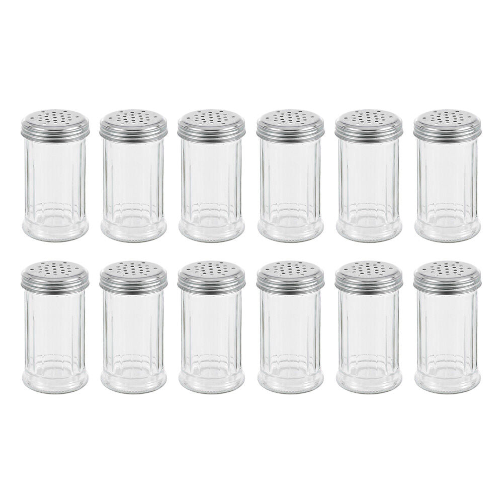 12PK Lemon & Lime Durable Glass Salt & Pepper Shaker 350ml