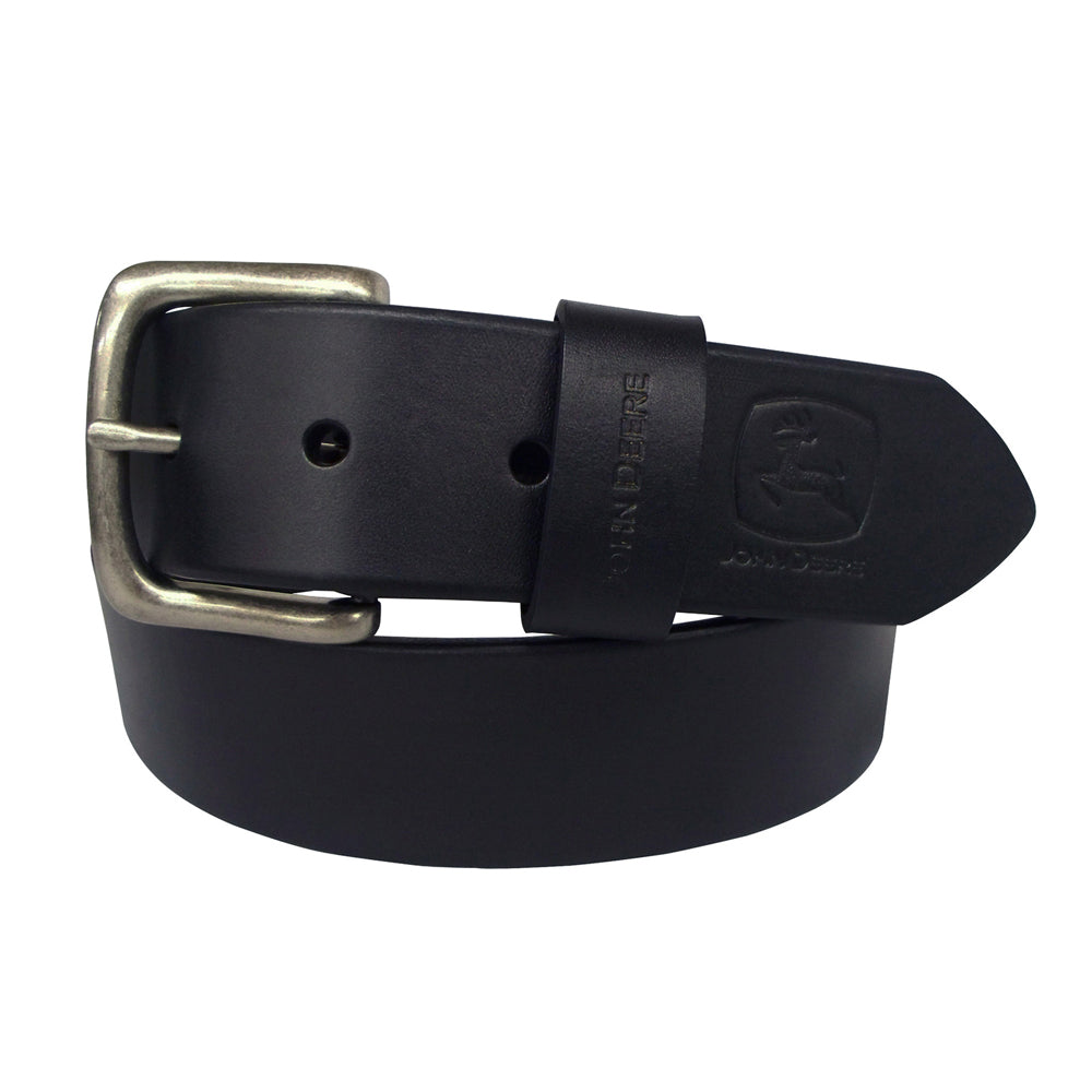 John Deere Offical Branded Men's Leather Belt Black