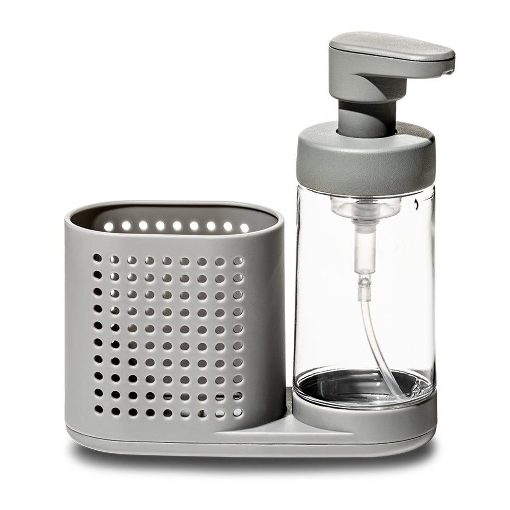 2PK Madesmart Foaming Soap Station Dispenser/Compartment 296ml Grey