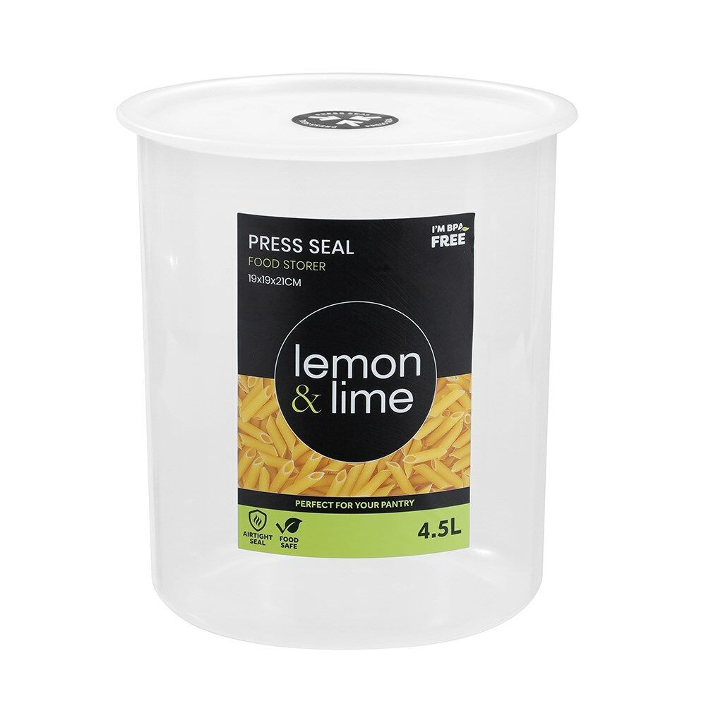 12PK Lemon & Lime Press Seal Food Storer Container 4.5L 19x19x21cm