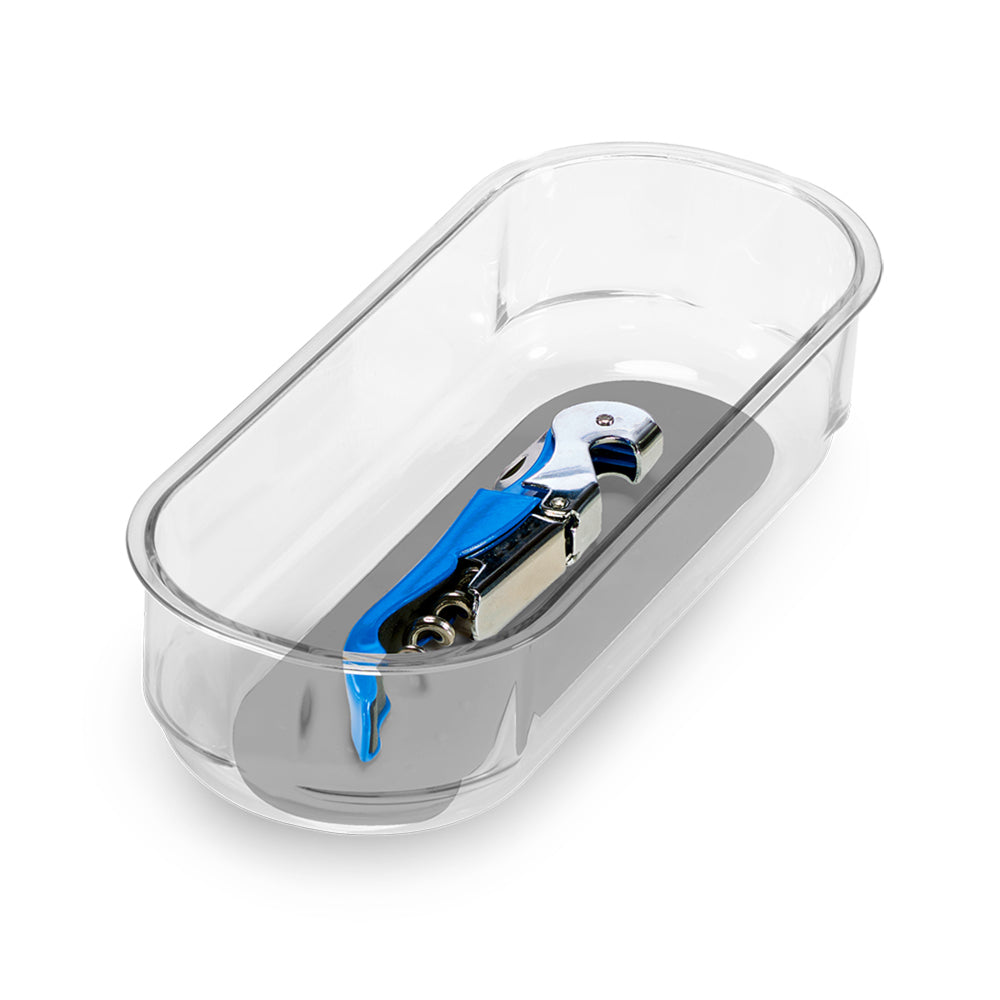 4PK Madesmart Clear Soft Grip Bin Kitchen Organiser 20x8cm