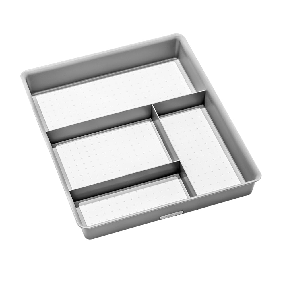 2PK Madesmart Junk Drawer Organiser Rectangle 37x30cm Soft Grey