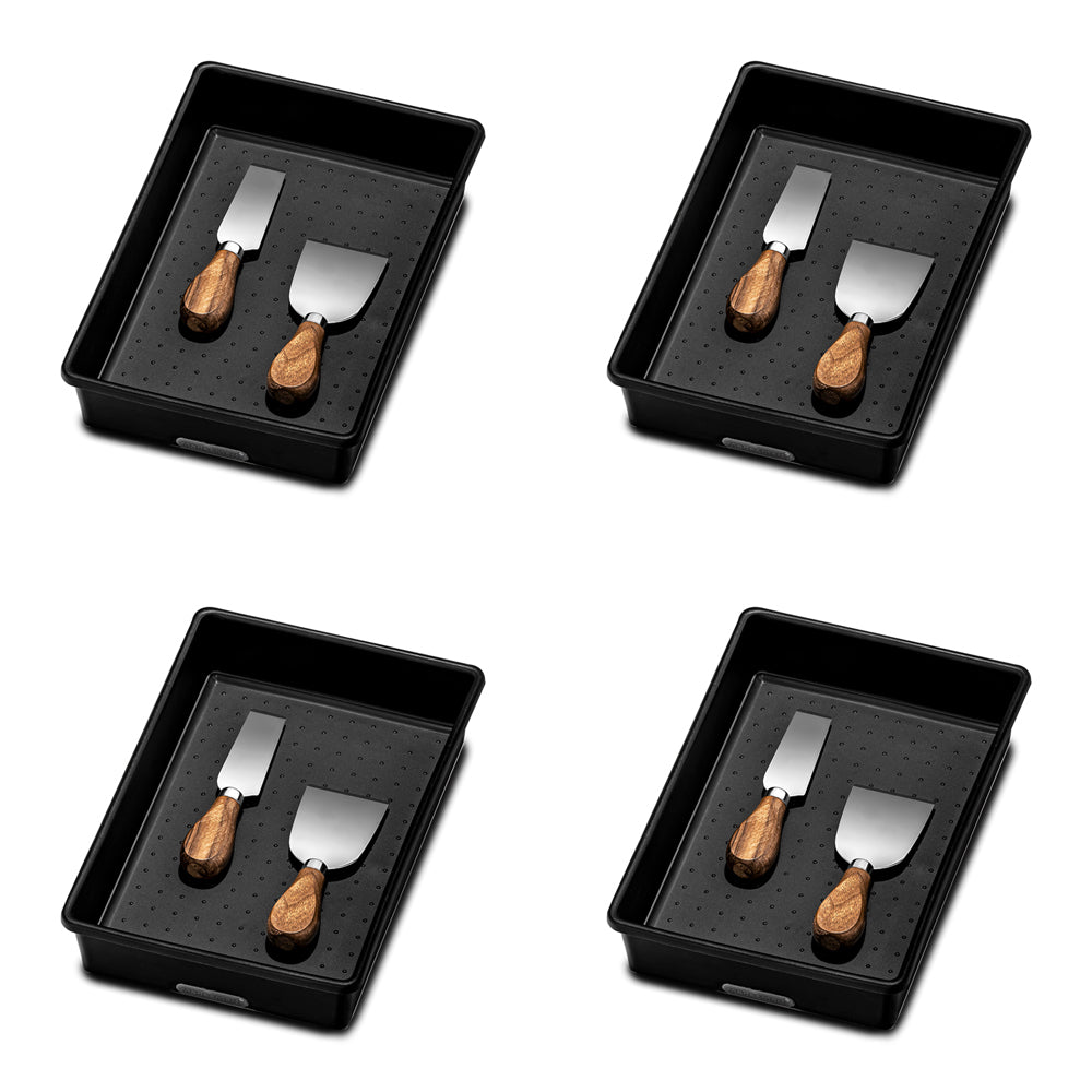 4PK Madesmart Medium Bin Organiser 24x16.4cm Rectangle Carbon