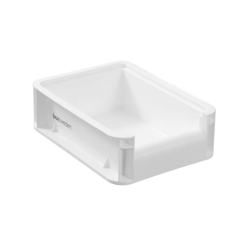 24PK Boxsweden Heavy Duty Stackable Tray Sleek Organiser 20x15x6.5cm Assorted