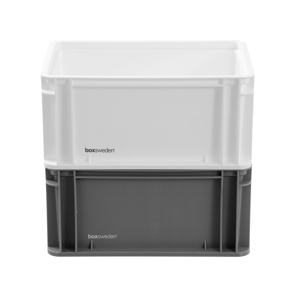 8PK Boxsweden Heavy Duty Stackable Box Organiser 30x20x14.5cm Assorted