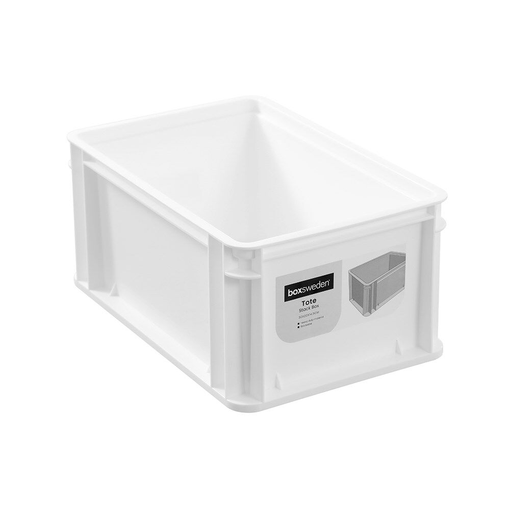 8PK Boxsweden Heavy Duty Stackable Box Organiser 30x20x14.5cm Assorted