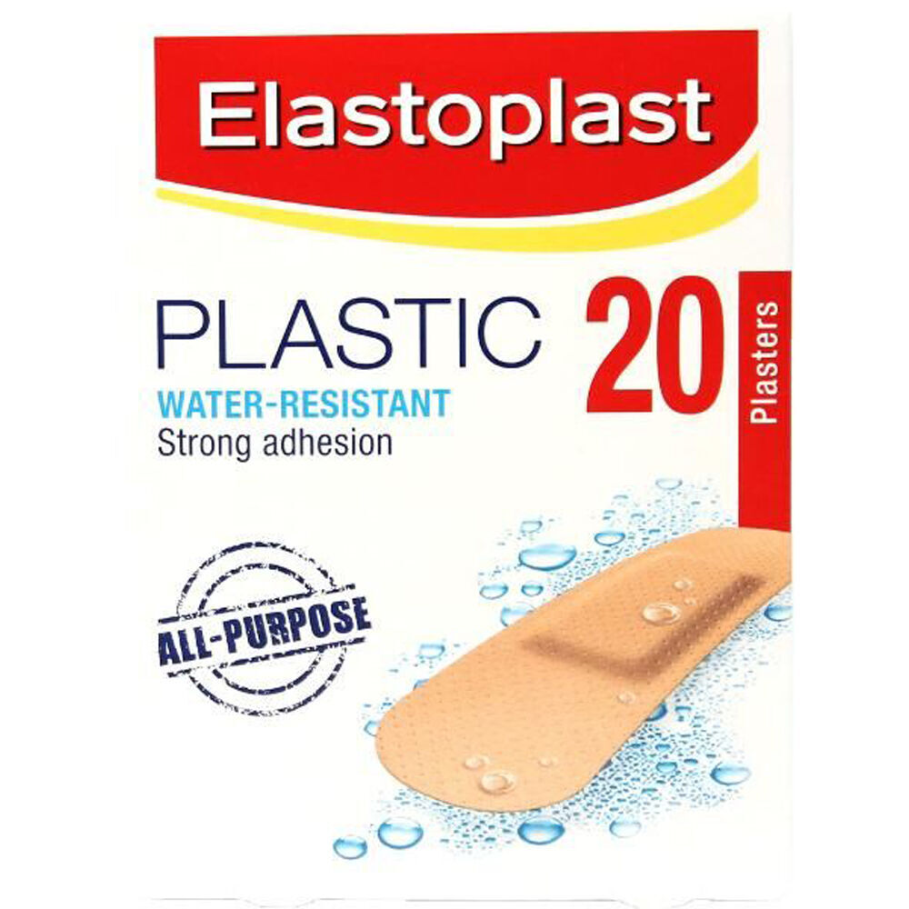 10x 20pc Elastoplast Plastic Strips Bandage Breathable Water Resistant
