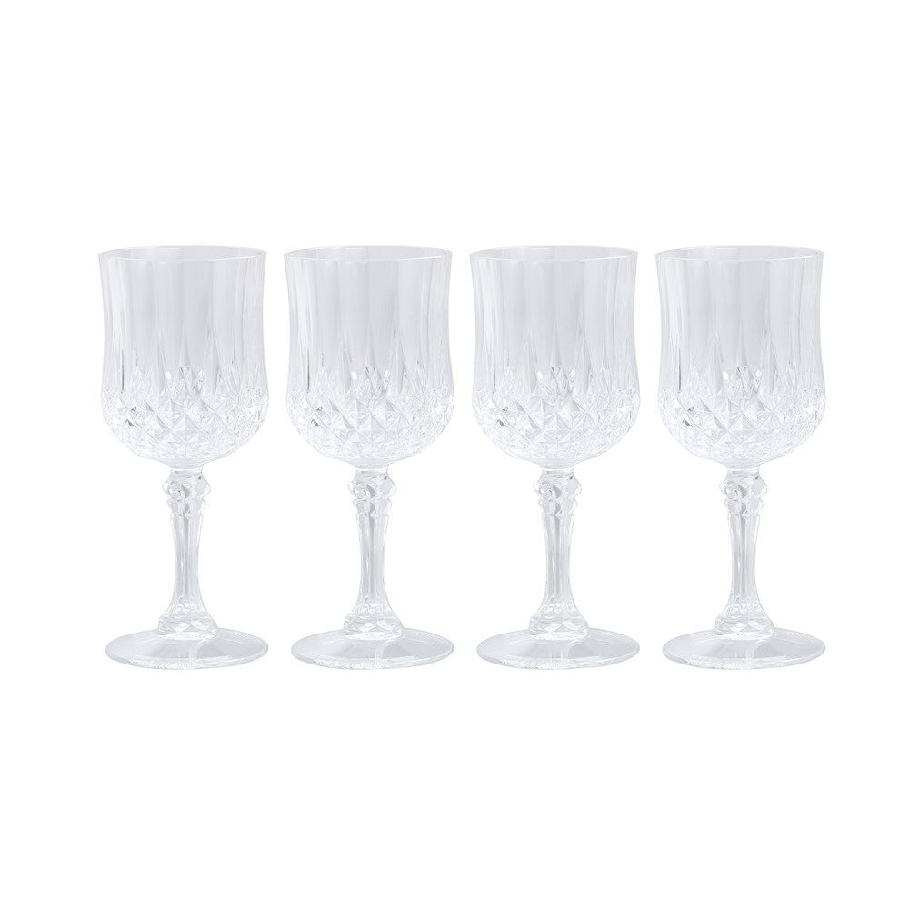 16pc Lemon & Lime Crystal Deco Plastic Reusable Wine Cup 220ml