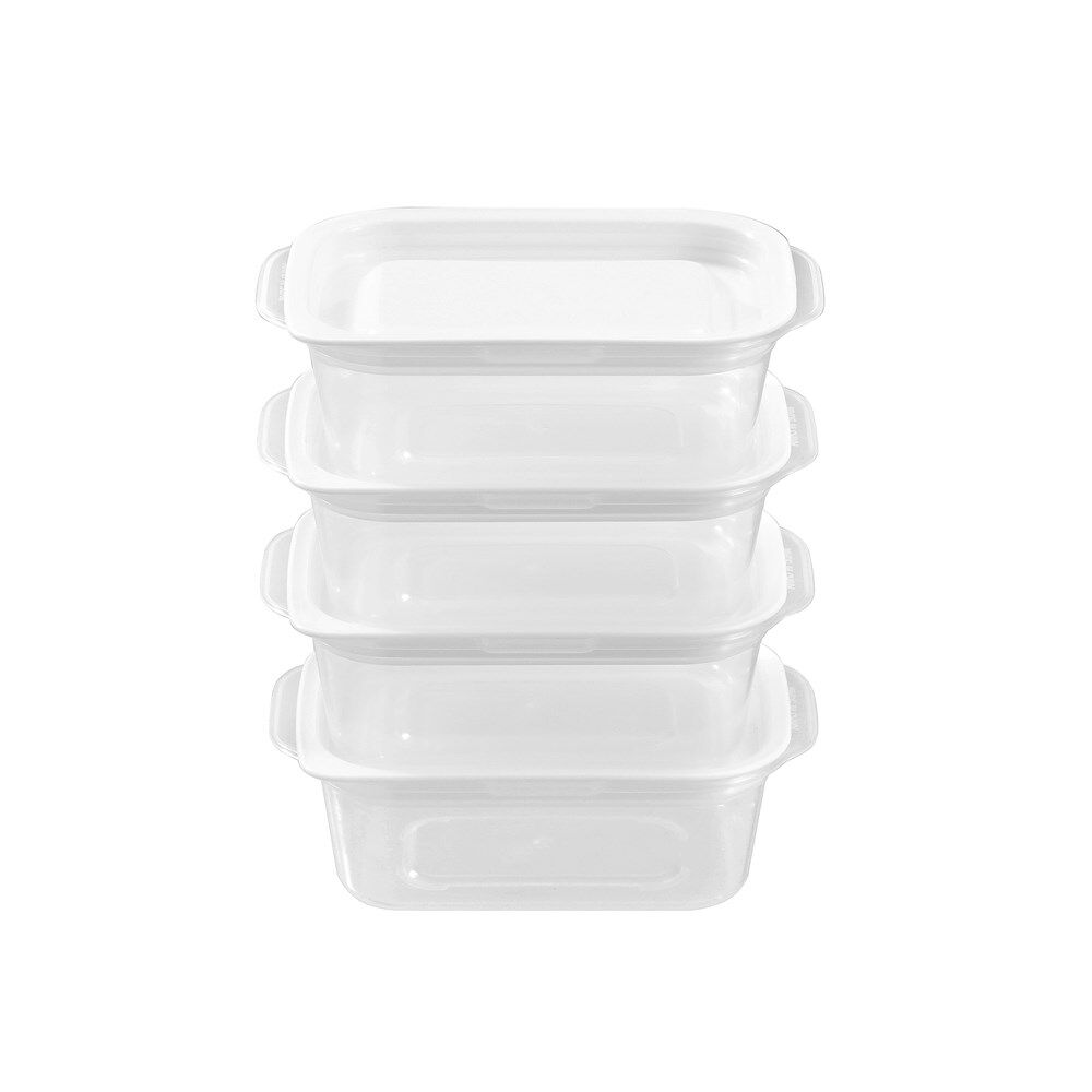 24x 4pc Lemon & Lime Reusable Lunch/Snack Container Portable Rectangular 180ml