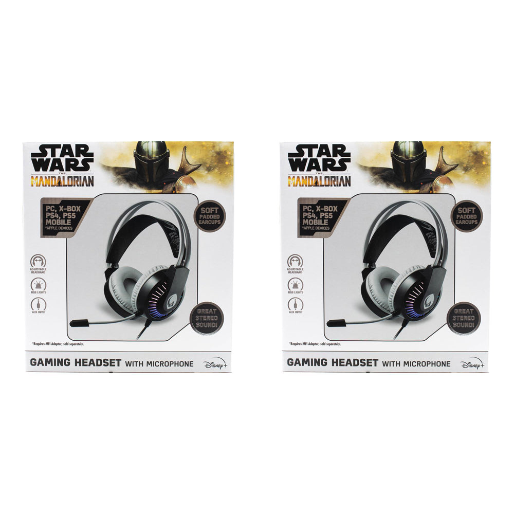 2PK Star Wars The Mandalorian Gaming Headset w/ Microphone