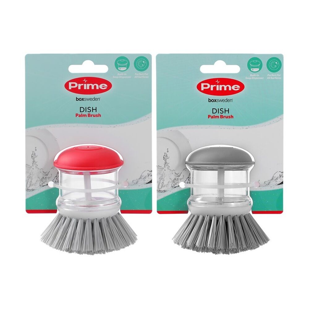 12PK Boxsweden Prime Essentials Palm Dish Brush for Cleaning Assorted