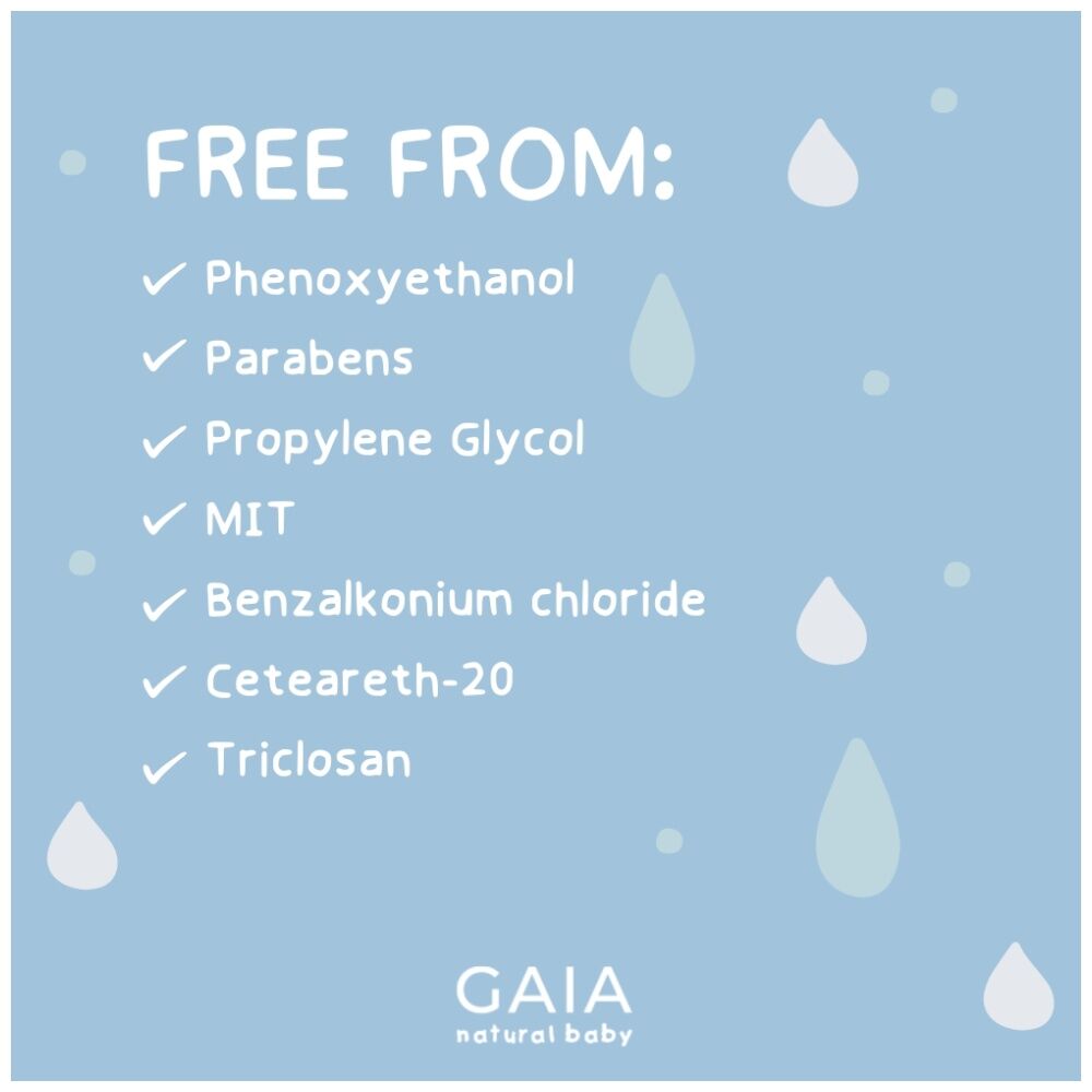 16x 70pc GAIA Natural Baby Gentle 99.5% Pure Water Wipes Eco-Friendly