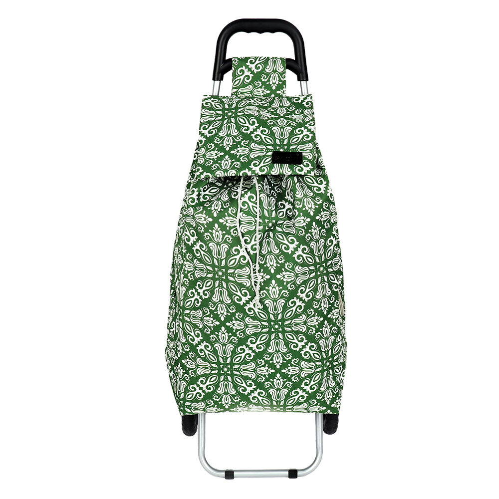 Sachi Sprint Large Everyday Grocery Wheeled Shopping Trolley 45L Bohemian Green