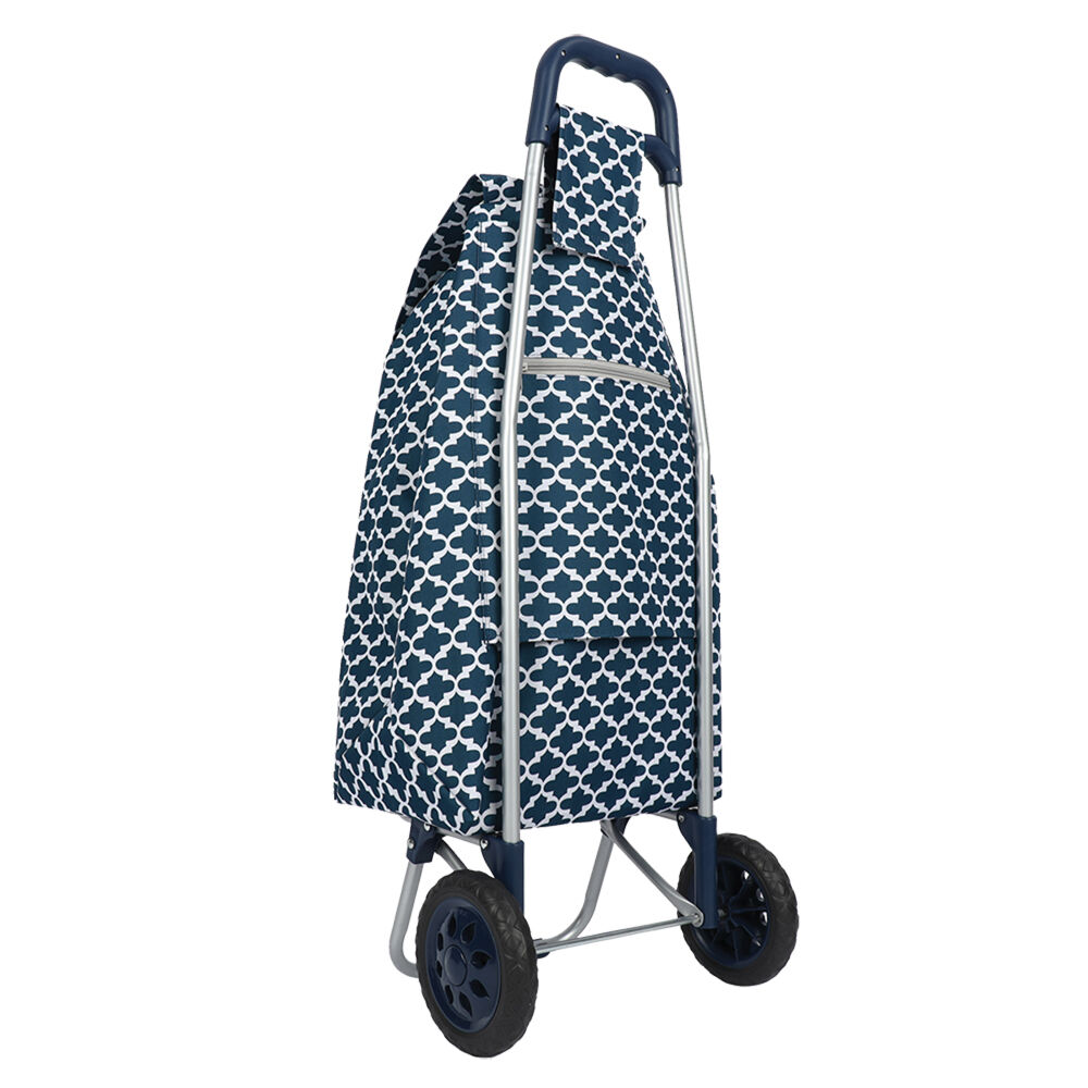 Sachi Sprint Large Everyday Grocery Wheeled Shopping Trolley 45L Moroccan Navy