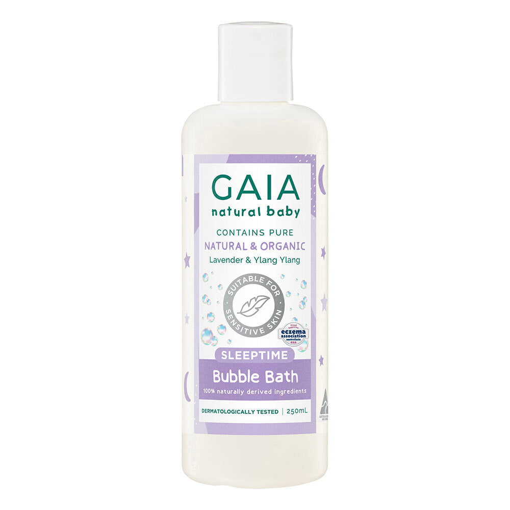 2PK Gaia Bubble Bath Sleeptime 250ml Baby/Kids 6m+