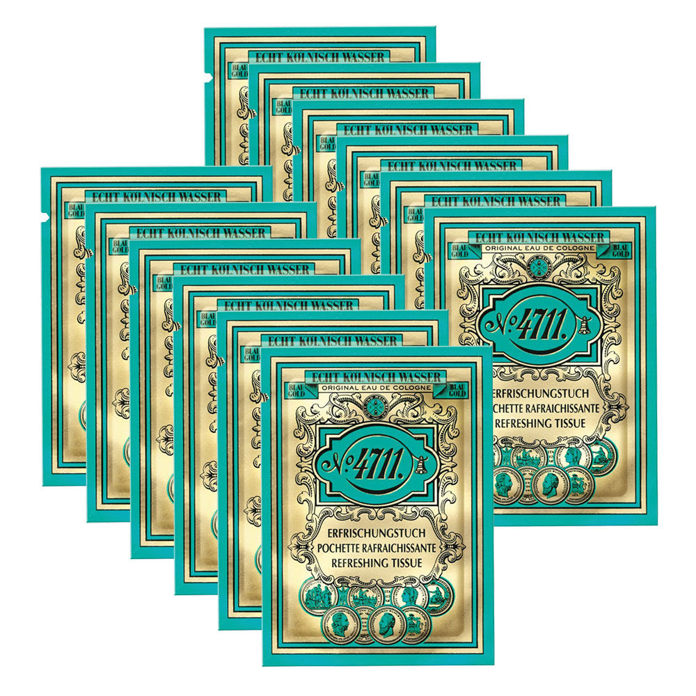 12x 10pc Mulhens 4711 Original Eau De Cologne Refreshing Tissues Boxed