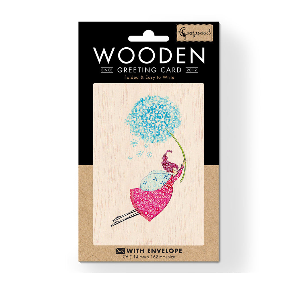 6PK Cozywood Wooden Greeting Card 11x16cm - Life is Beautiful