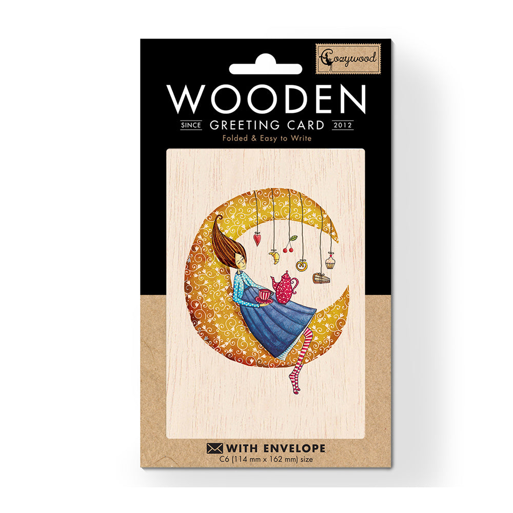 12PK Cozywood Wooden Greeting Card 11x16cm - Never Stop Dreaming