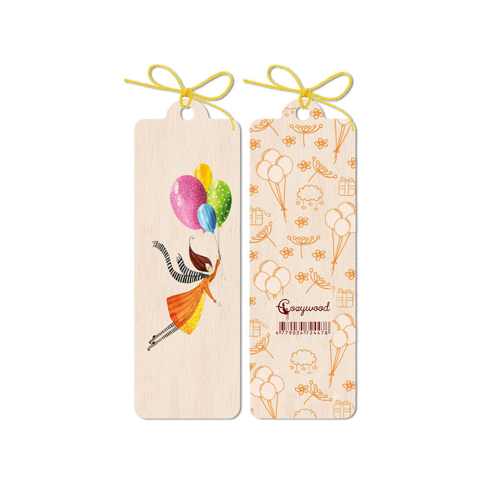 12PK Cozywood Wooden Bookmark 4.5x14cm w/ Waxed Ribbon - Toward Dreams