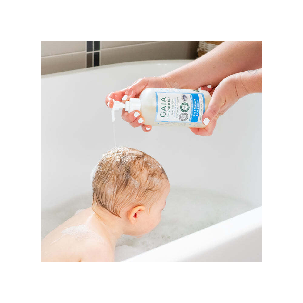 2PK Gaia Natural Baby 2-In-1 Shampoo and Conditioner 250ml