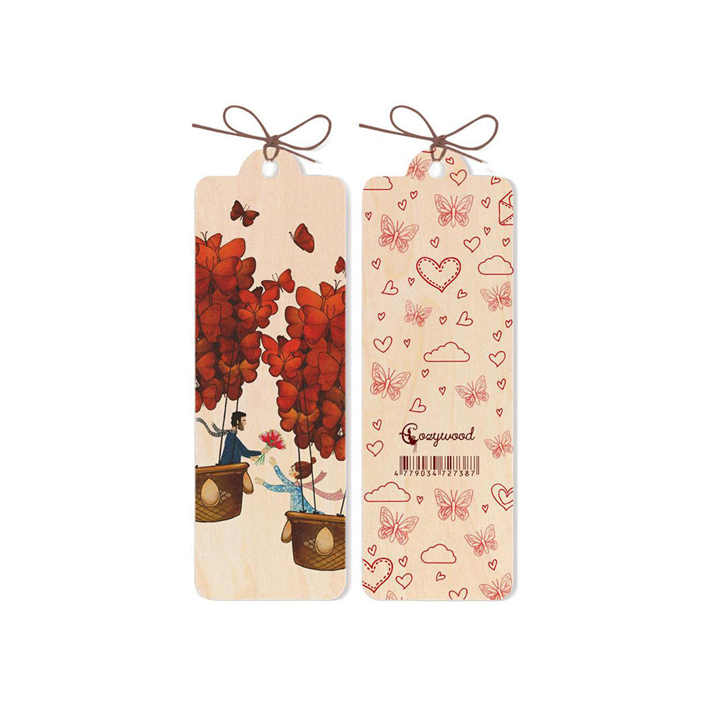 6PK Cozywood Wooden Bookmark 4.5x14cm - Thousands in the Sky