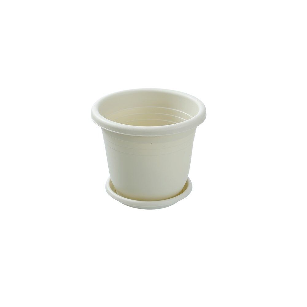 12PK Boxsweden Plastic Planter Pot 24cm w/ Saucer 24.5x24.5x20.5cm Assorted