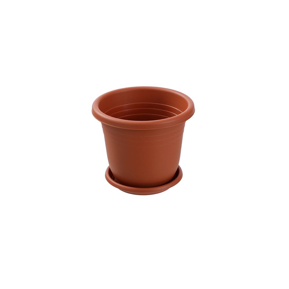 12PK Boxsweden Plastic Planter Pot 24cm w/ Saucer 24.5x24.5x20.5cm Assorted