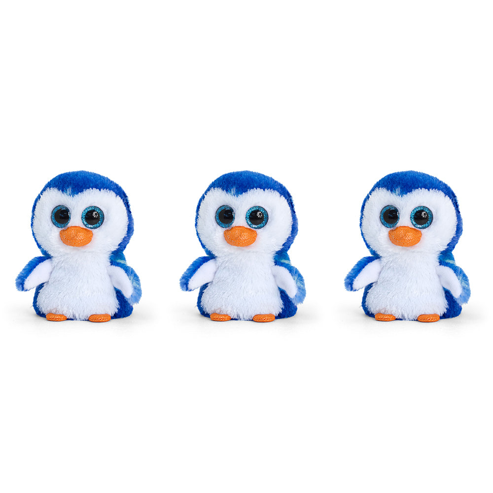 3PK Motsu Mini Penguin Kids/Children Plush Toy 10cm Blue 3+