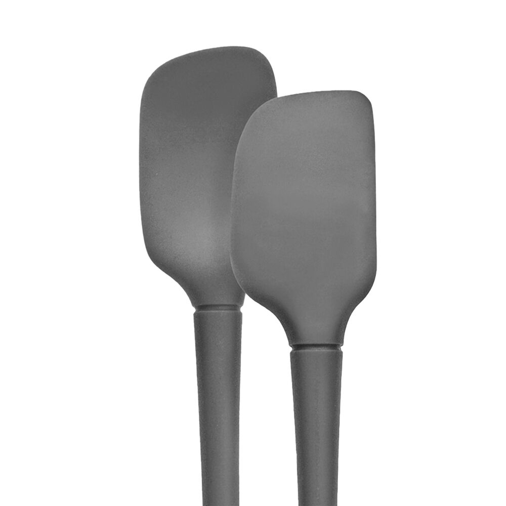 5pc Tovolo Flex-Core All Silicone Flexible Spatula Spoon Set Charcoal