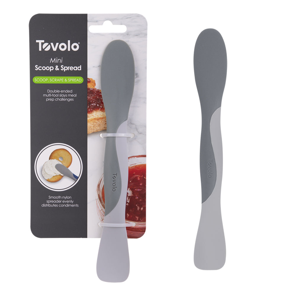 3PK Tovolo Silicone Mini Scoop & Spread 20cm - Oyster Grey