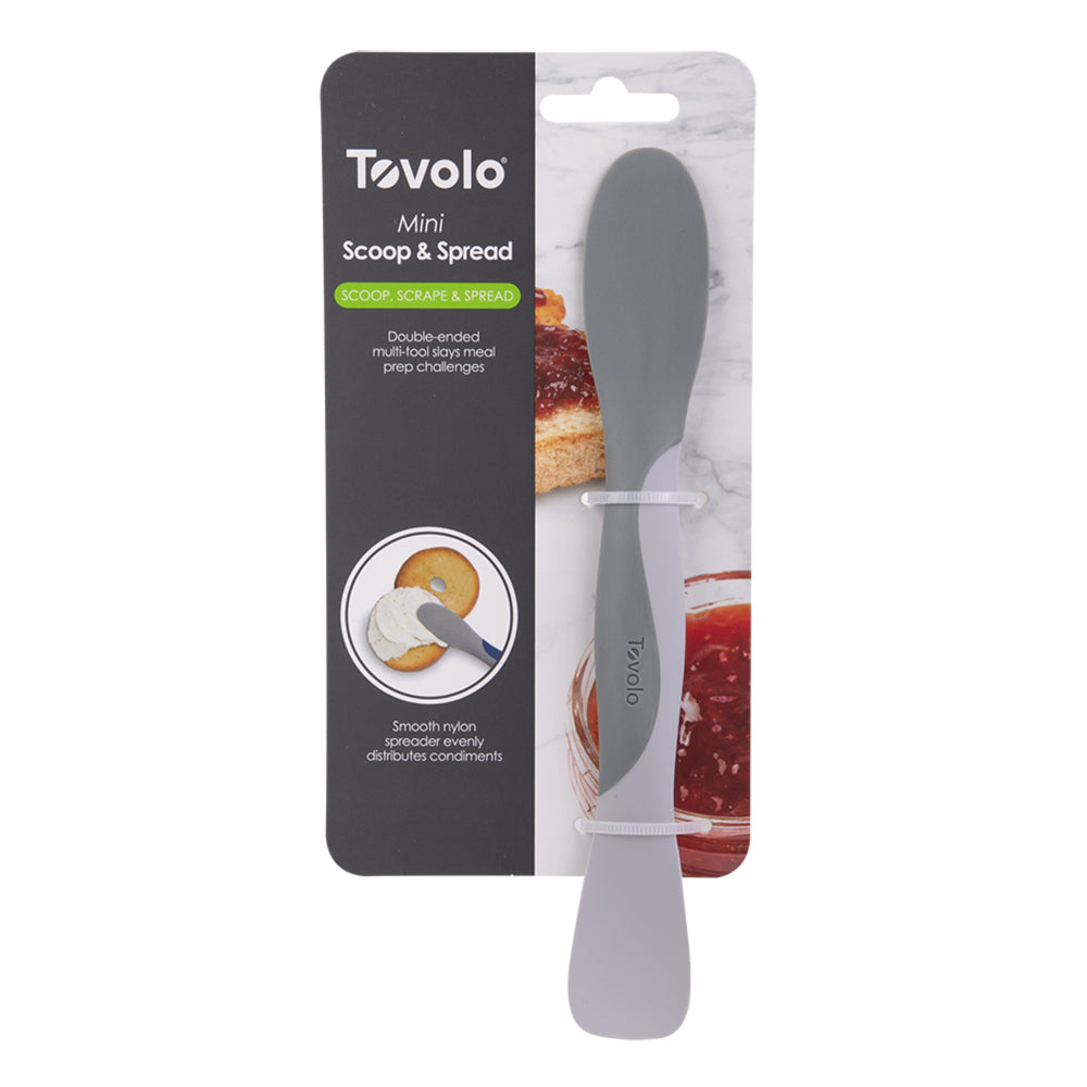 3PK Tovolo Silicone Mini Scoop & Spread 20cm - Oyster Grey