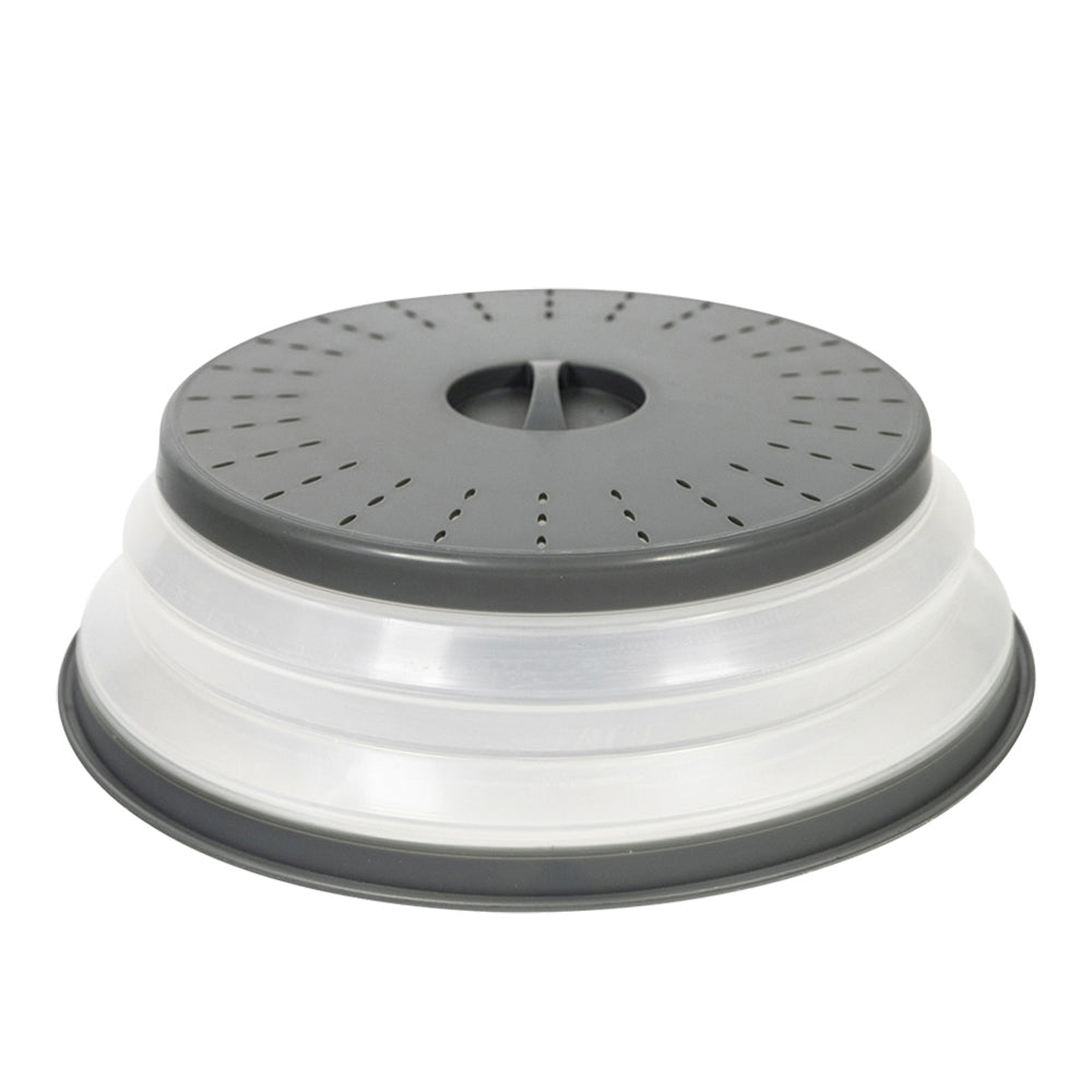 2PK Tovolo Microwave Collapsible Food Cover Round - Charcoal