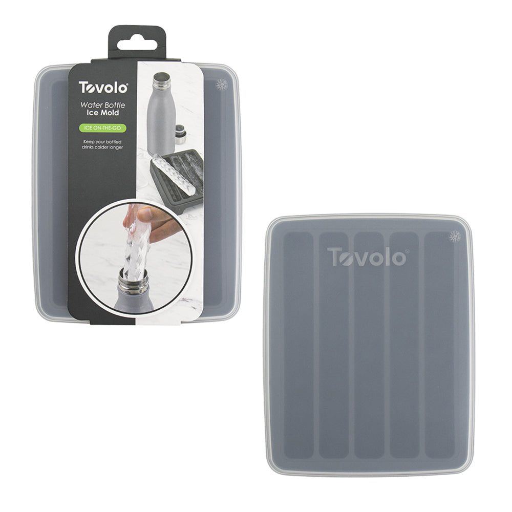 2PK Tovolo Silicone Water Bottle Ice Stick Mold Tray - Charcoal
