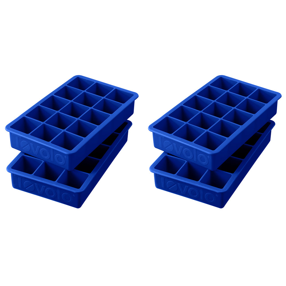 4pc Tovolo Silicone Perfect Cube Ice Tray Set - Blue
