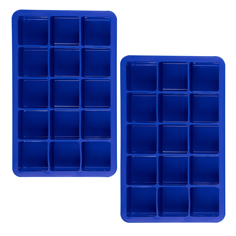 4pc Tovolo Silicone Perfect Cube Ice Tray Set - Blue