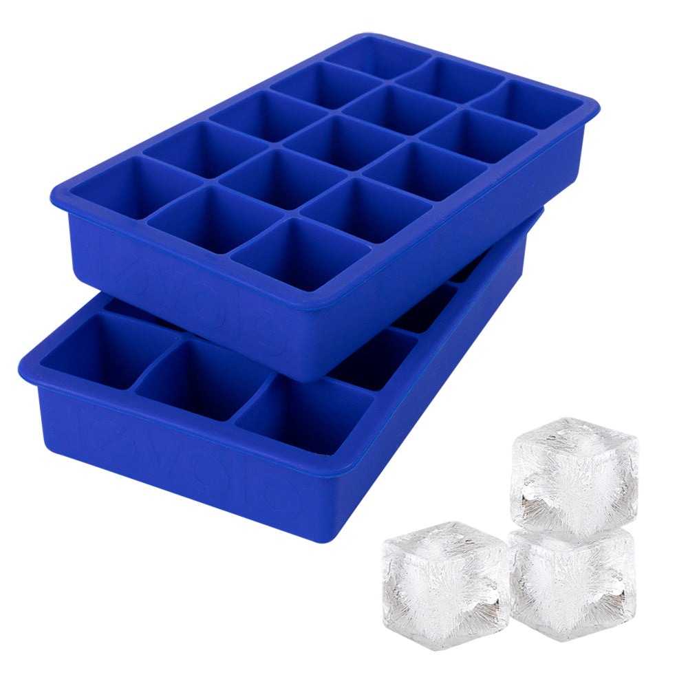 4pc Tovolo Silicone Perfect Cube Ice Tray Set - Blue